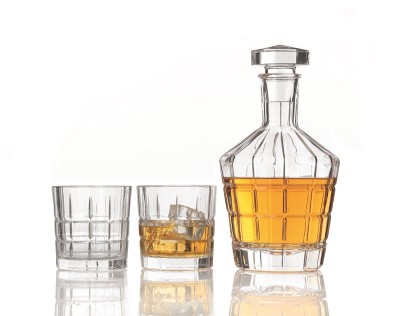 Leonardo Karafka i 2 szklanki whisky 22765L