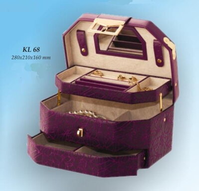 Szkatułka na biżuterię Gold Pack KL68 fioletowy