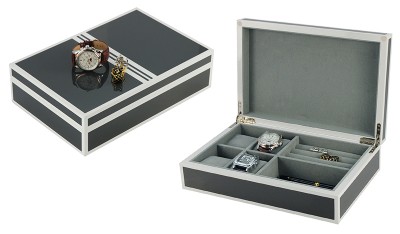 Pudełko na zegarki i spinki do mankietów RS-2331-4GR